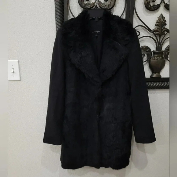 Nanette Lepore Luscious Rabbit Fur Knit Coat - Picture 3 of 16